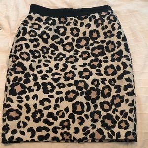 Ann Taylor Leopard Print Skirt
